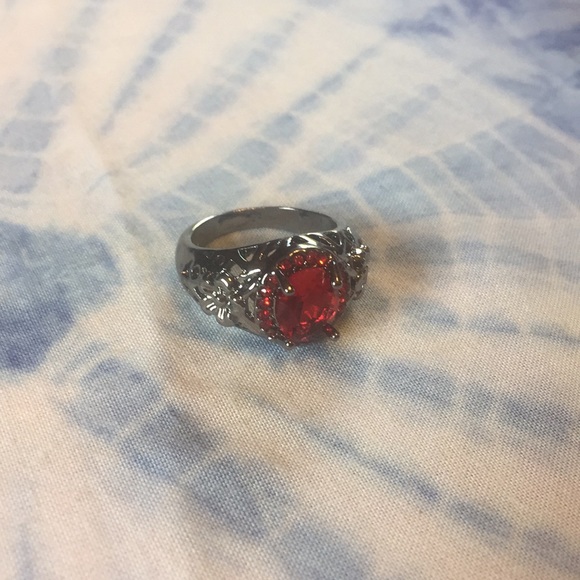 Lab created ruby ring - Picture 2 of 3